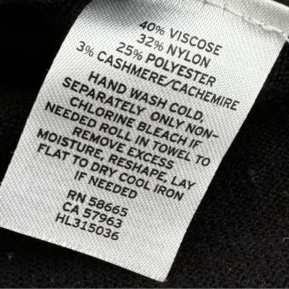 Trouve V-Neck Zip cashmere Blend Oversize Long Sweater XS Black - Picture 7 of 8